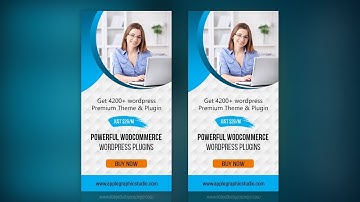 300x600 Web Banner Design - Photoshop CC Tutorial