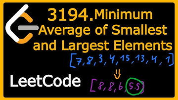 3194. Minimum Average of Smallest and Largest Elements | LeetCode | Español | Python