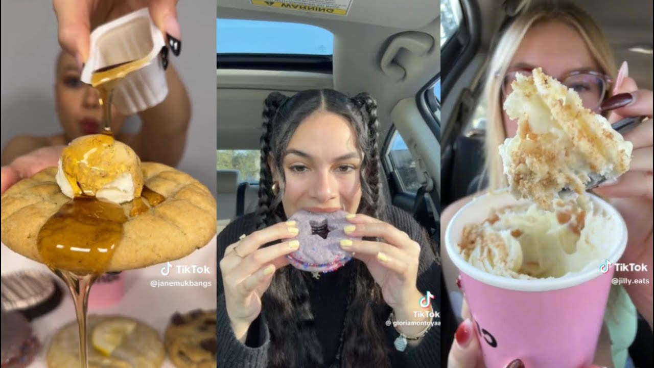 Crumbl Cookie Reviews week 8/19 |Tik Tok compilation|Mukbang|