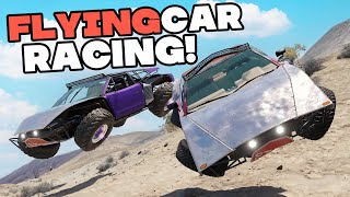 Racing Flying Cars In BeamNG Multiplayer Is Absolutely Amazing!