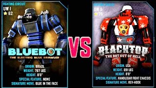 Real Steel WRB Bluebot VS Blacktop NEW Robot updating (Живая Сталь)