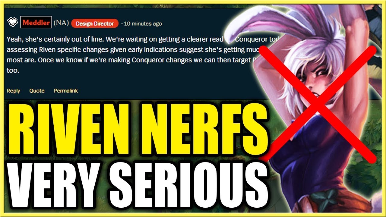 DEAR Riven NEEDS To be nerfed. serious) YouTube