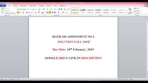 MTH100 ASSIGNMENT NO 2 Solution FALL 2018-19 with Download link.