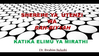 🔴 LIVE | Darsa ya Mirathi  (MARUDIO) Dr. Ibrahim Bulushi CEO wa Kamisheni ya Wakfu Kenya.