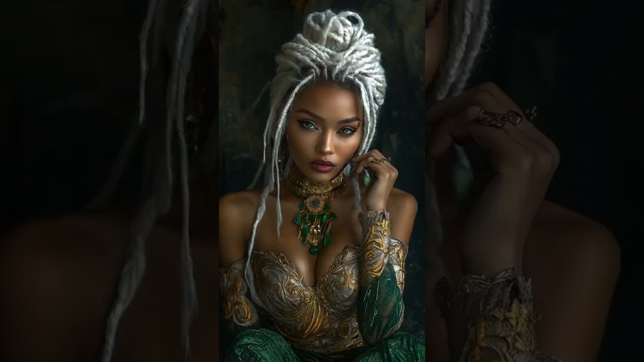 Regal Elegance: Stunning Gold and Green Ensemble 