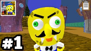 Sponge Neighbor Escape 3D | Gameplay level 1 - 4
