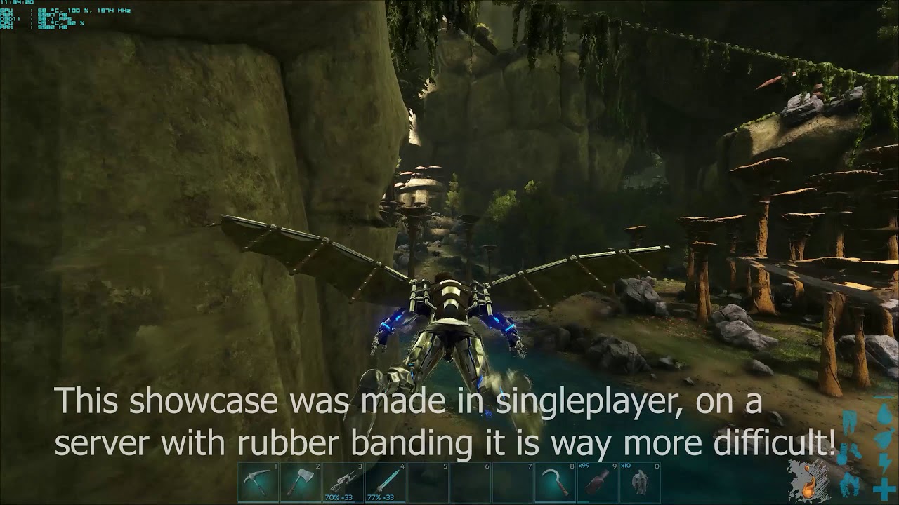 ARK How to lose no altitude using the Glider Suit! 2KEPIC [Epic ARK