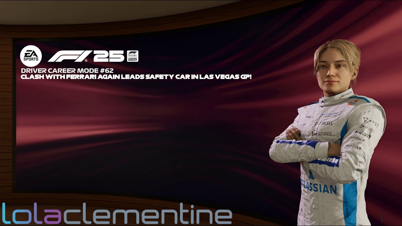F1 25 Driver Career Mode - Part 62 - Clash with Ferrari again leads Safety Car in Las Vegas GP!