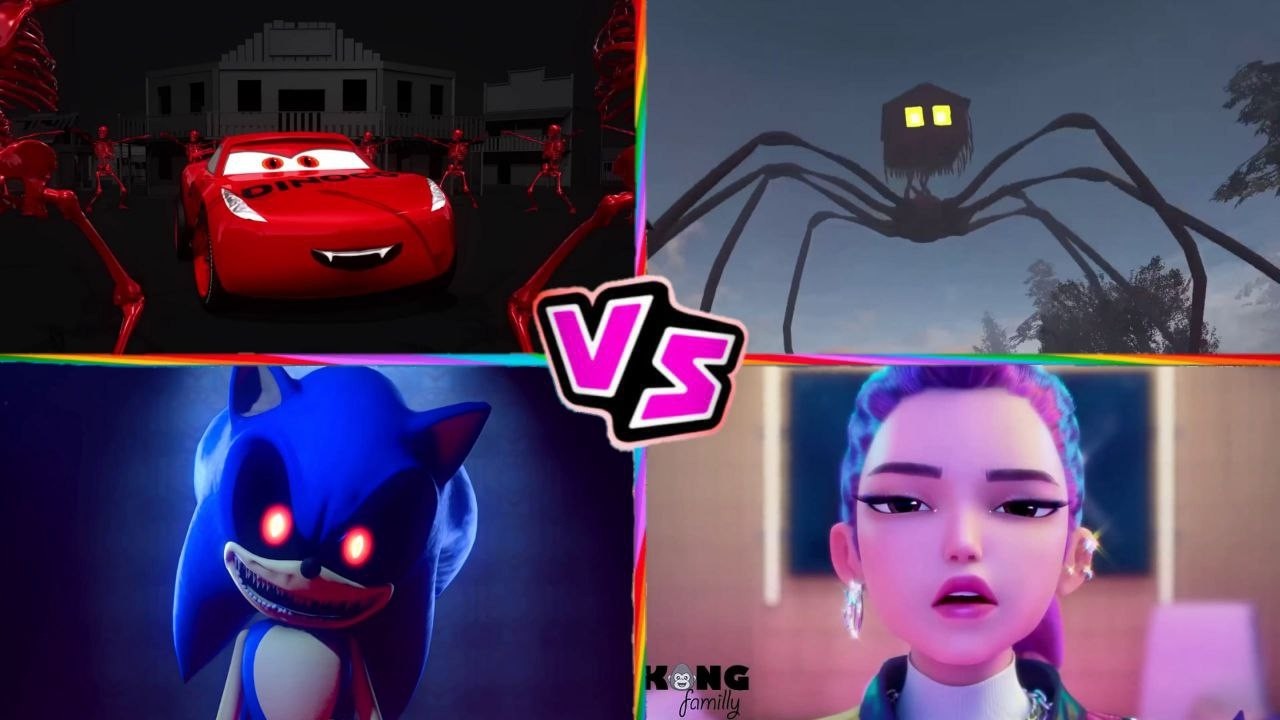 McQueen ExE 🆚 Spider House 🆚 Sonic ExE 🆚 Kpop demon hunter - Wheel spin