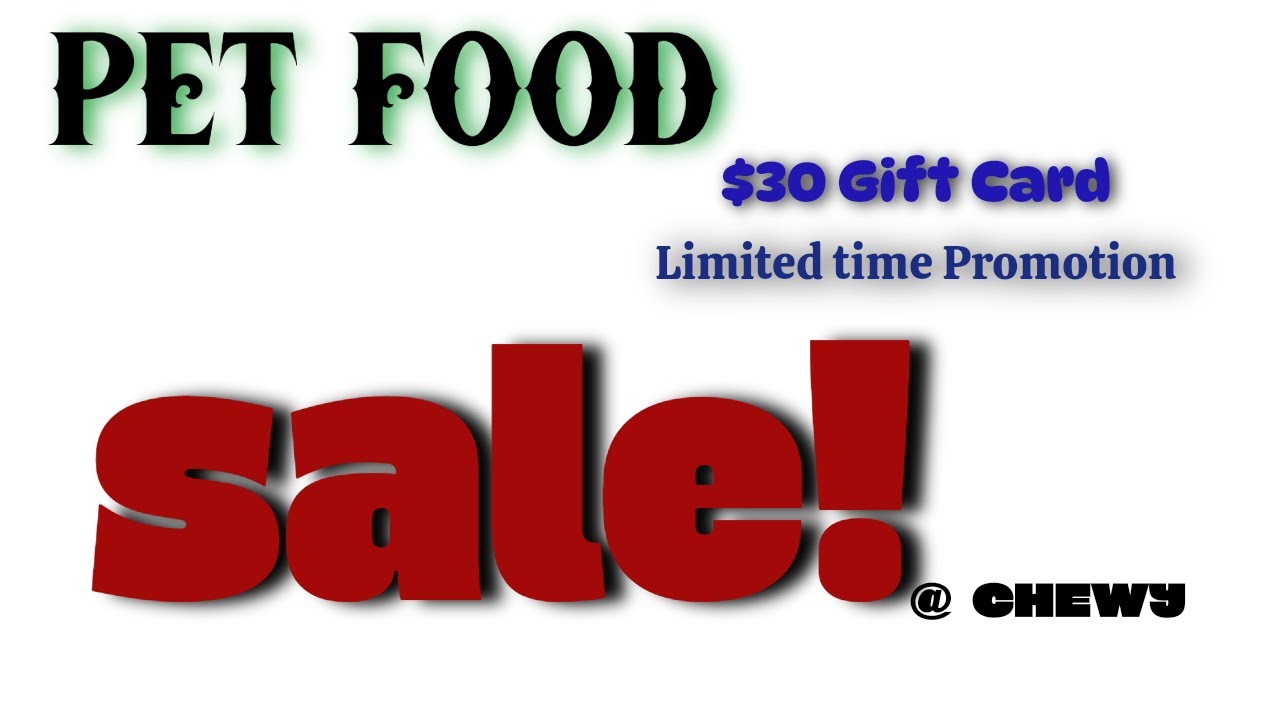 Chewy Pet Food Promotional $30 Gift Card!! RUN!