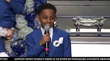 Lauren London, Lil Wayne's Son & Nipsey Hussle's Kids At "Celebration Of Life" Funeral