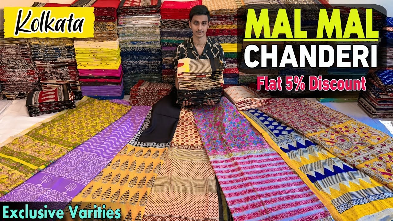 Mulmul Cotton/ Chanderi Cotton/ Batik Linen Wholesale Price in Kolkata | Exclusive Saree Collection