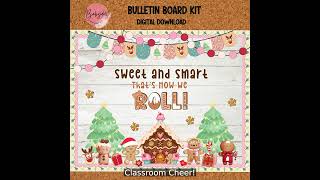 Gingerbread Bulletin Board: Festive & Editable!