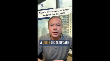 7.18🚨Can the President Fire You Without Cause?