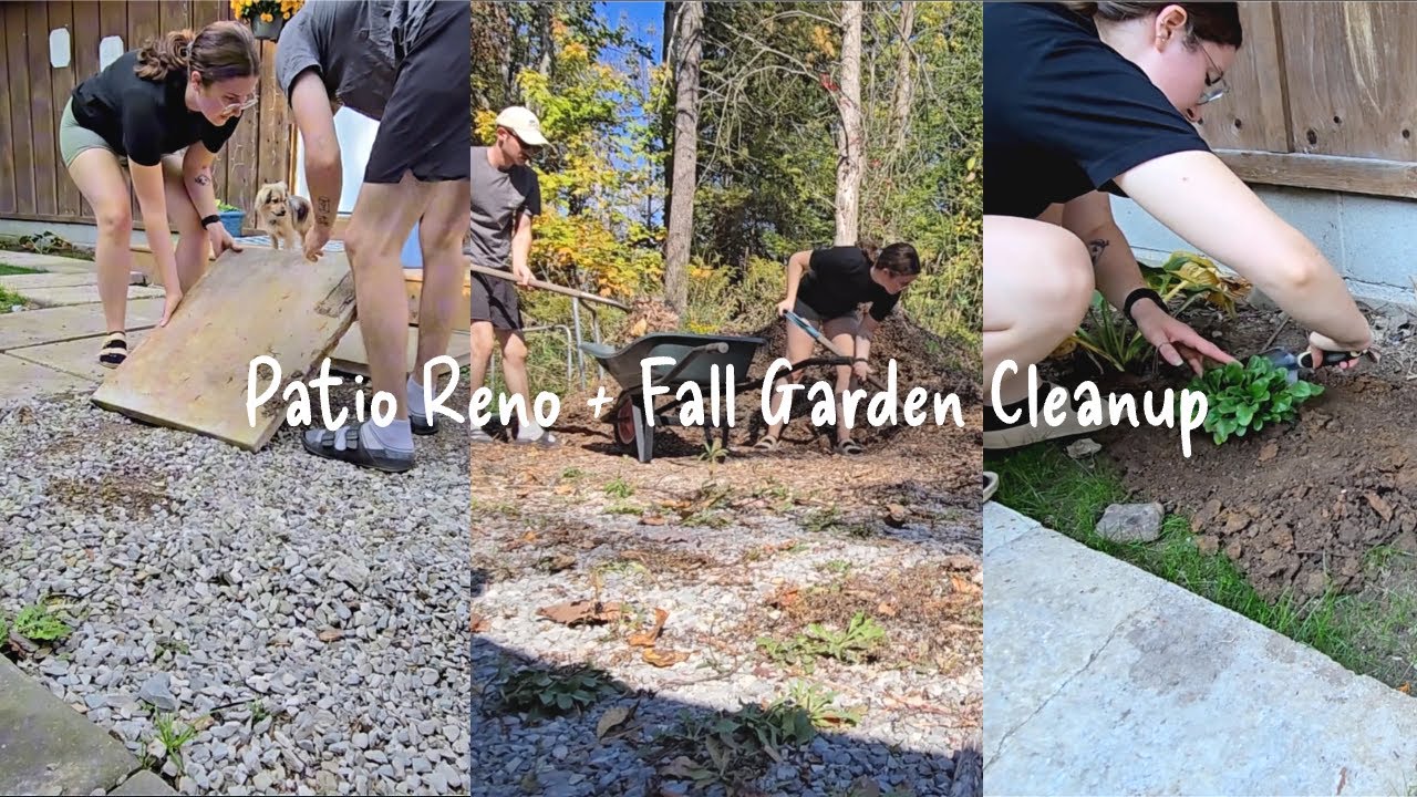 Patio Renovation + Garden Clean Up + Wash Line Install | Repurposing What We Have | Watch Me Live It