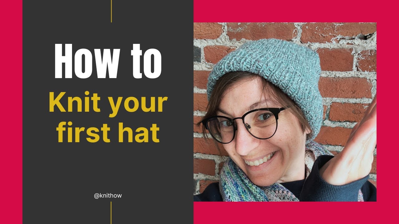 How to knit your first hat  Using circular needles & double