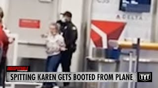 Racist Karen Booted For Spitting On Airport Staff