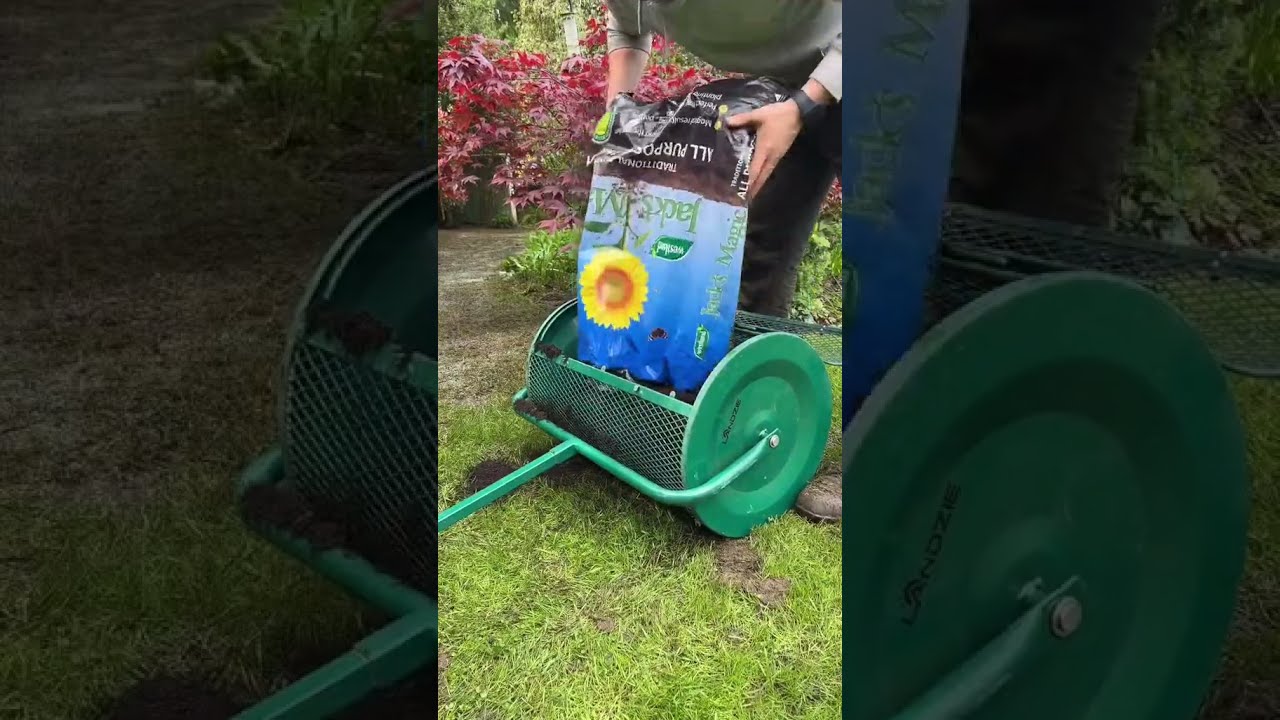Transforming This Lawn With The Landzie Compost Spreader Gardening Lawncare Garden Satisfying