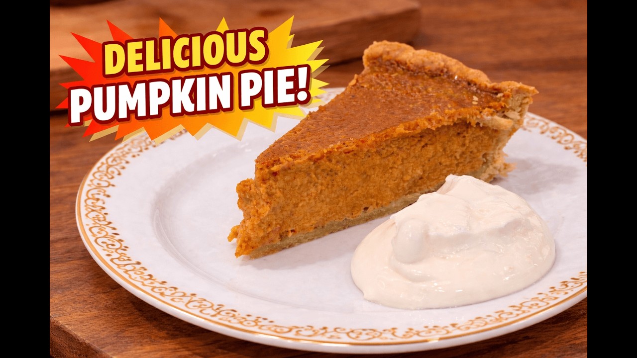 Pumpkin Pie From Scratch - Homemade Recipe | Buttery Crust & Silky Filling 🎃