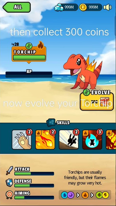 evolution of Torchip in dynamons world