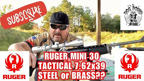 Cover Image for RUGER MINI 30 TACTICAL 7.62x39 REVIEW!  STEEL OR BRASS??