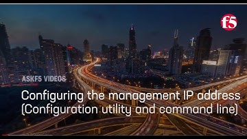 Configuring the management IP address using the Configuration utility or command line