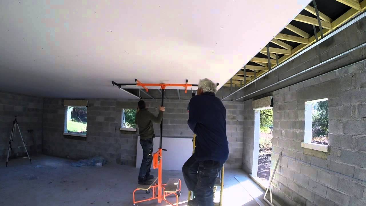 Plafond placo ba13 quatrième étape la pose des plaques de ba13 ...