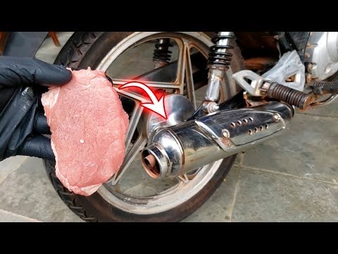 É possível fritar CARNE no ESCAPAMENTO DA MOTO ???