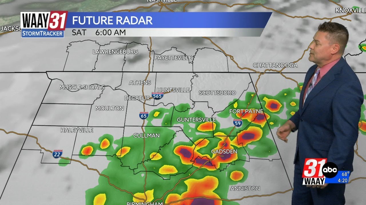 Tracking a little rain in north Alabama to kick off the weekend - YouTube