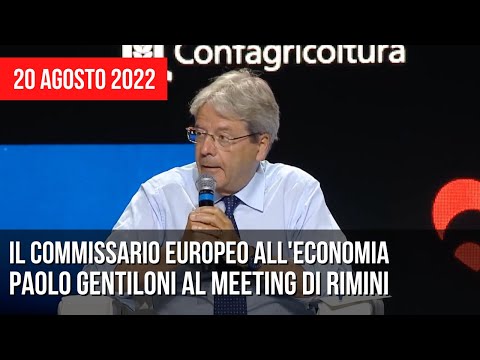Il Commissario europeo all'economia Paolo Gentiloni al Meeting di Rimini