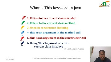 Final and this keyword| Object oriented Programming| SNS Institutions