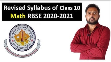 RBSE Class 10 Math Revised Syllabus 2020-21