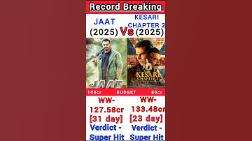 Jaat Vs Kesari Chapter 2 Box Office Collection | Jaat 31th day collection #shorts