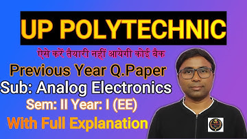 ANALOG ELECTRONICS I POLYTECHNIC PREVIOUS YEAR Q.PAPER 2022 I BTEUP FULL SOLUTION @VRS_StudyPoint