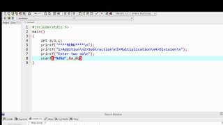 basic calculator using c language