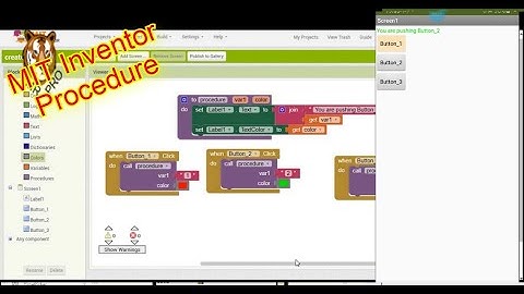 MIT APP INVENTOR  How to use procedure
