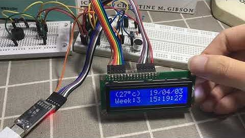 DIY 1602 LCD Clock with many functions on the Breadboard.