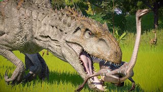 ALL LARGE DINOSAURS FIGHT & HUNTING IN JURASSIC WORLD EVOLUTION 2