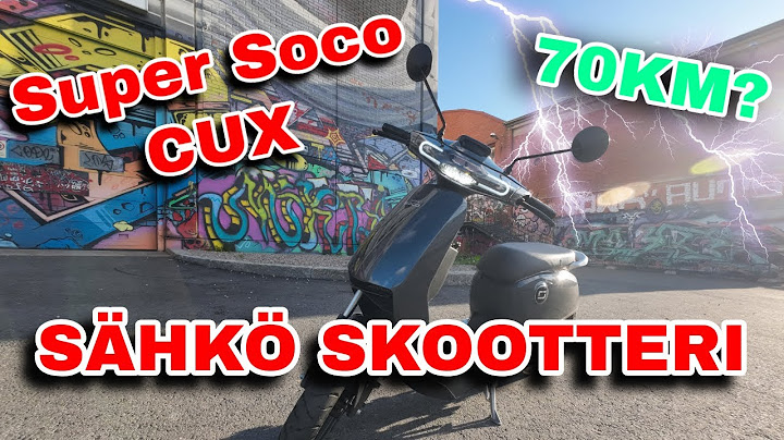 SUPER SOCO CUX SähköSkootteri Testi
