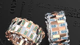 Alliances Uniques pour Dames - Bijoux 3D CAO vidéo