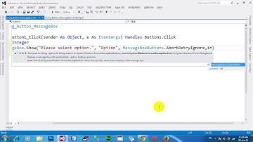 Message Box with Abort Retry Ignore buttons in VB NET 2012