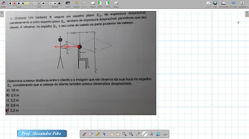 Que podemos afirmar sobre a distância entre o objeto e a imagem em relação ao espelho?