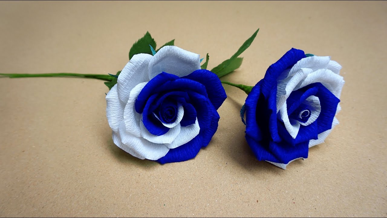 Cómo hacer Rosa - Flores de papel /hermosas Rosas de papel/FLOR DE PAPEL  CREPE/manualidades - thptnganamst.edu.vn