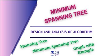 Minimum Spanning Tree | Lec 36 | Design & Analysis of Algorithm
