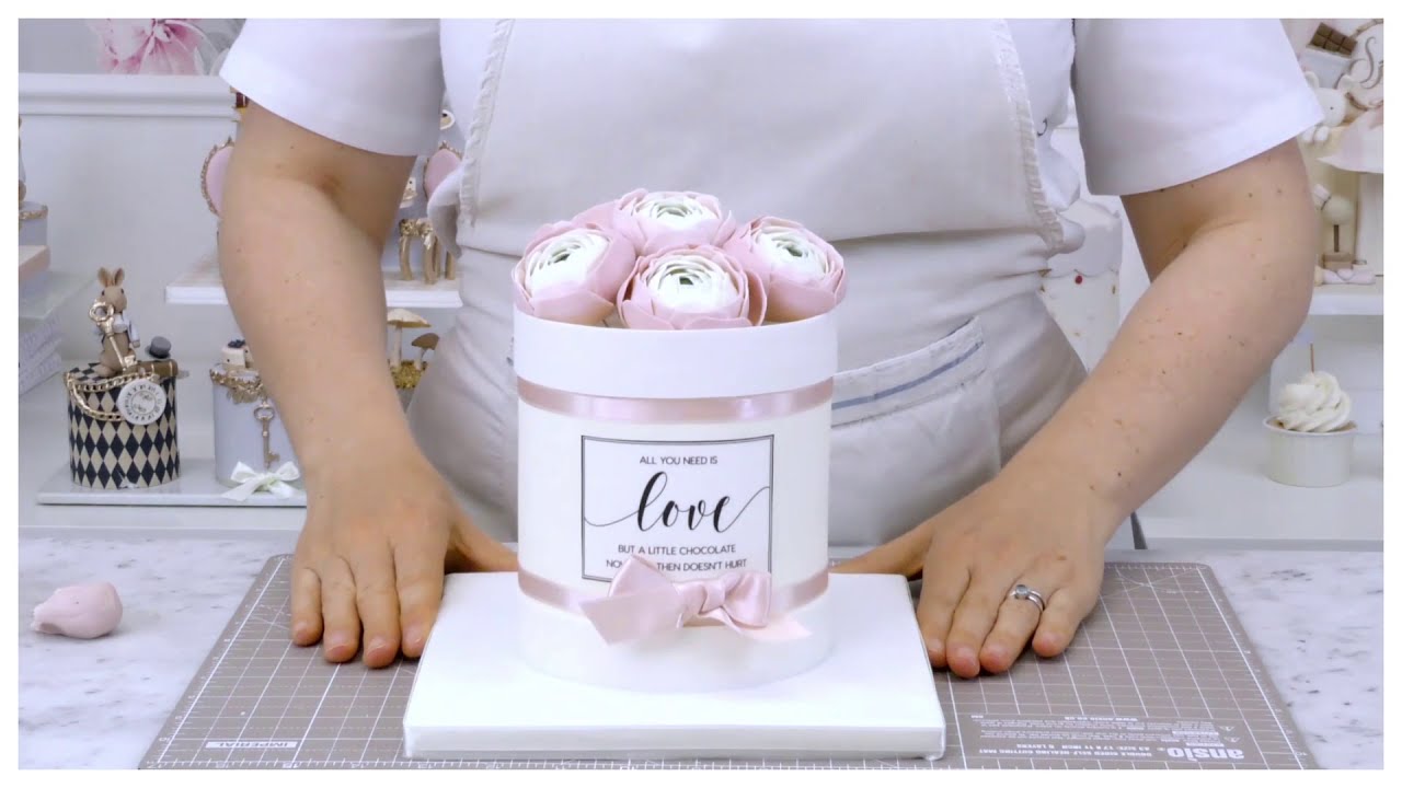 flower box cake tutorial - YouTube