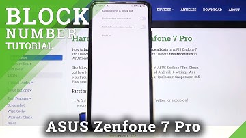 How to Block Number on ASUS Zenfone 7 Pro – Block Calls