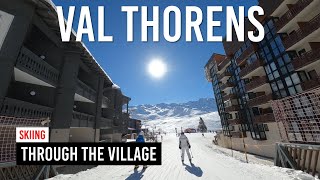 Skiing through Val Thorens village in Les 3 Vallees screenshot 3