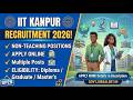 IIT Kanpur Non Teaching Recruitment 2026 | 80 Posts | Apply by 3 July