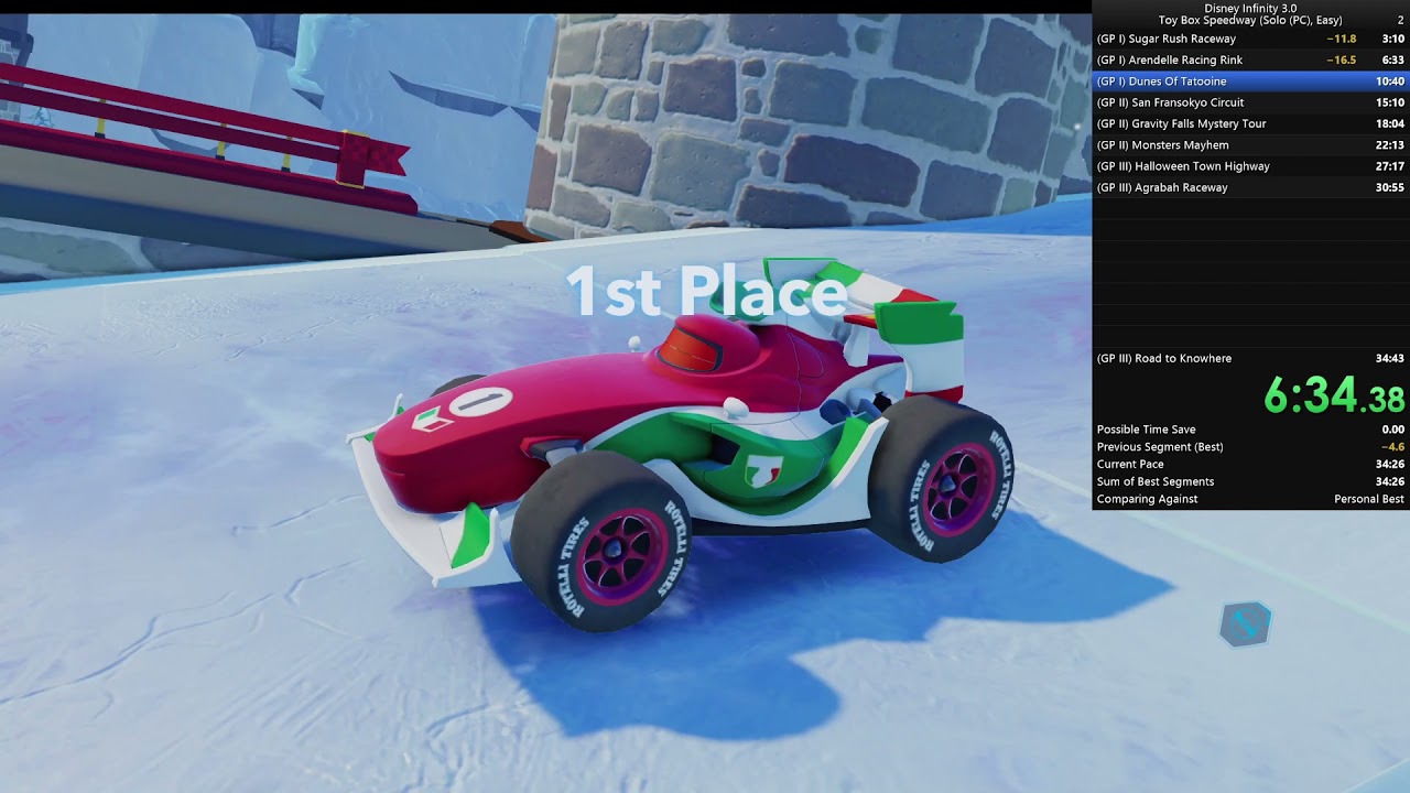 [OBSOLETE] Disney Infinity 3.0 Speedway any% IGT 27:33 (33:50 with loads)