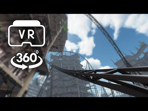 Roller Coaster In Post Apocalyptic City – VR 360 4K Video